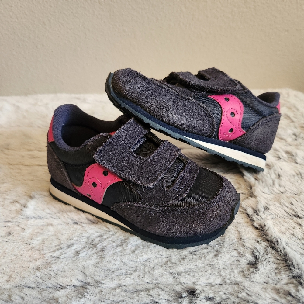 Saucony Kids' Baby Jazz Girls Sneakers in Pink and Navy - Size 7 M